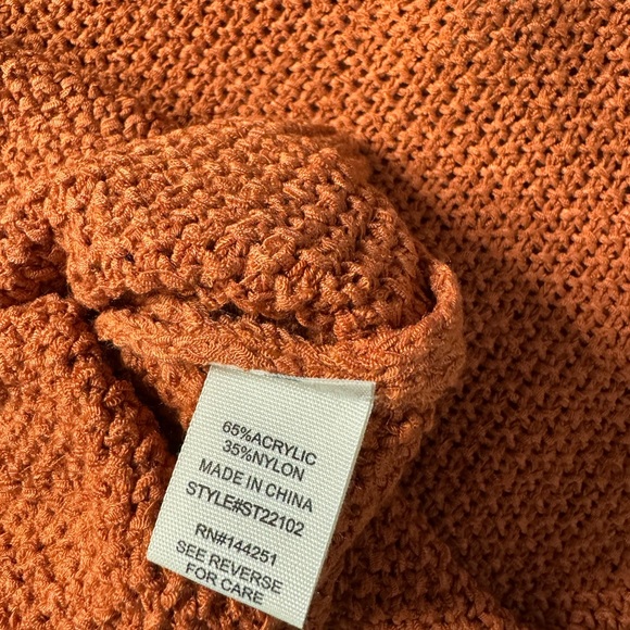 Anthropologie Moon & Madison Knit Sweater Top Rust Orange Size XS - Picture 5 of 6
